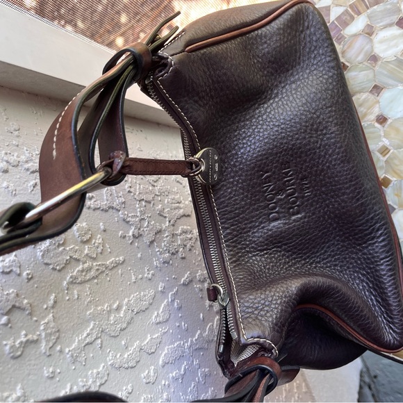 Dooney & Bourke Brown Pebbled Leather Shoulder Bag - Picture 2 of 5